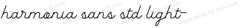harmonia sans std light字体转换